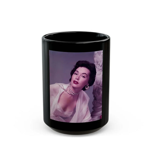 Barbara Rush #180 (Vintage Female Icon) Black Coffee Mug-15oz-Go Mug Yourself