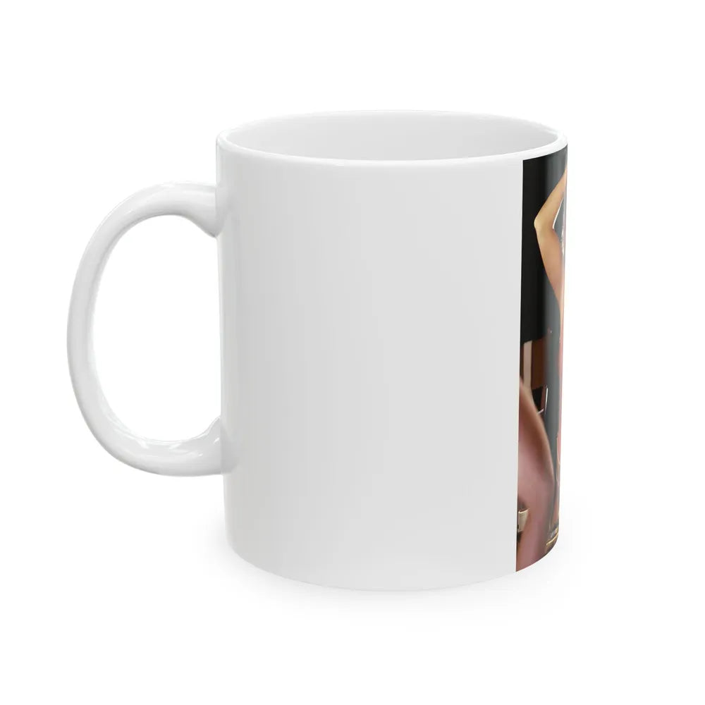 Linda Blair #106 - Partially Topless (Vintage Female Icon) White Coffee Mug-Go Mug Yourself