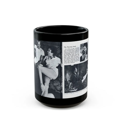 Dorothy Dandridge #98 - Pages 3 & 4 of 8 Featuring, Dorothy with, 3 B&W Photos & Article from Pageant Digest Mag. June '55 (Vintage Female Icon) Black Coffee Mug-15oz-Go Mug Yourself