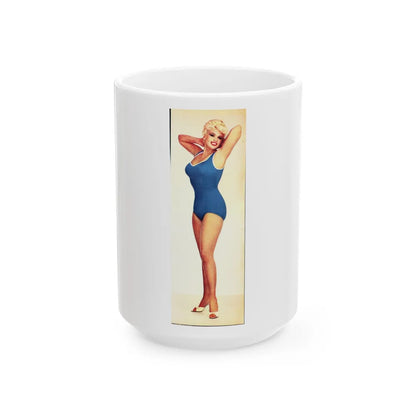 Jayne Mansfield #231 (Vintage Female Icon) White Coffee Mug-15oz-Go Mug Yourself