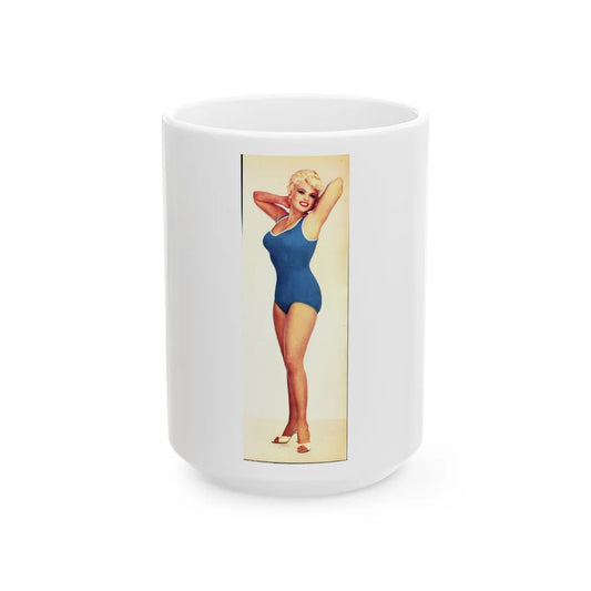 Jayne Mansfield #231 (Vintage Female Icon) White Coffee Mug-15oz-Go Mug Yourself