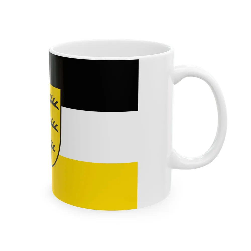 Flag of Zollernalbkreis Germany - White Coffee Mug-Go Mug Yourself