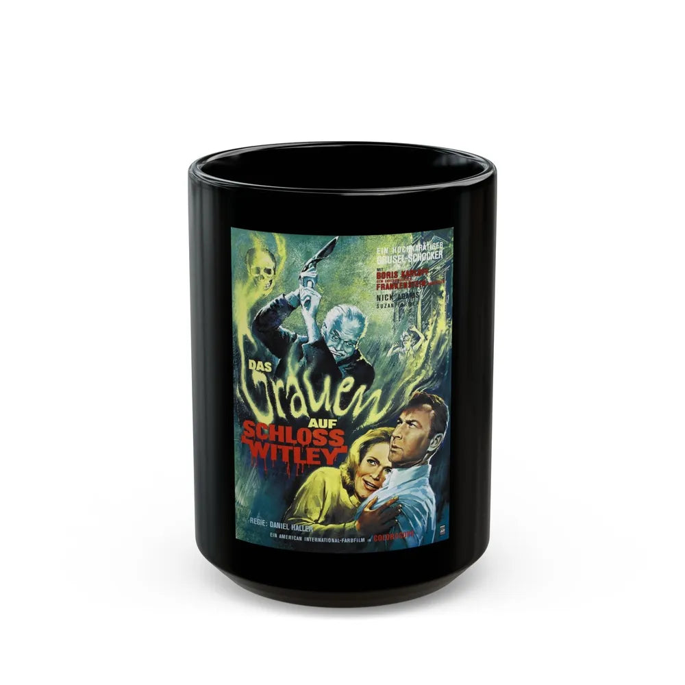 DIE MONSTER DIE (GERMAN) 1965 Movie Poster - Black Coffee Mug-15oz-Go Mug Yourself