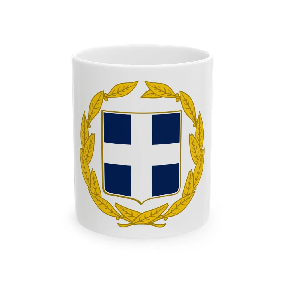 Coat of arms of Greece (military) - White Coffee Mug-11oz-Go Mug Yourself