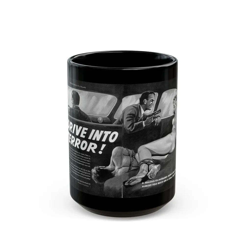 Drive Into Terror, Spree magazine, No. 38 - 1963 - Black Coffee Mug-15oz-Go Mug Yourself