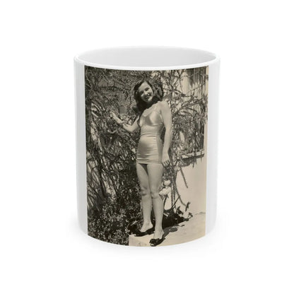 Ella Raines #47 (Vintage Female Icon) White Coffee Mug-11oz-Go Mug Yourself