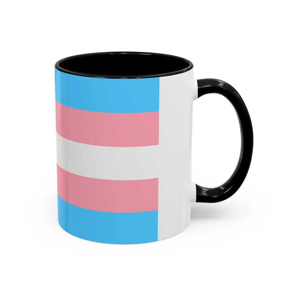 Transgender Pride Flag - Accent Coffee Mug-Go Mug Yourself