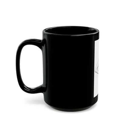 Linda Blair #170 - Nude Pencil Drawing (Vintage Female Icon) Black Coffee Mug-Go Mug Yourself