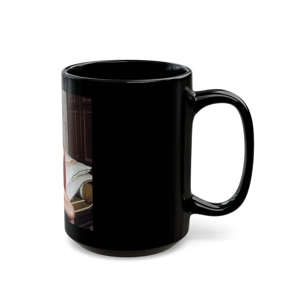 Julie Ege #254 (Vintage Female Icon) Black Coffee Mug-Go Mug Yourself