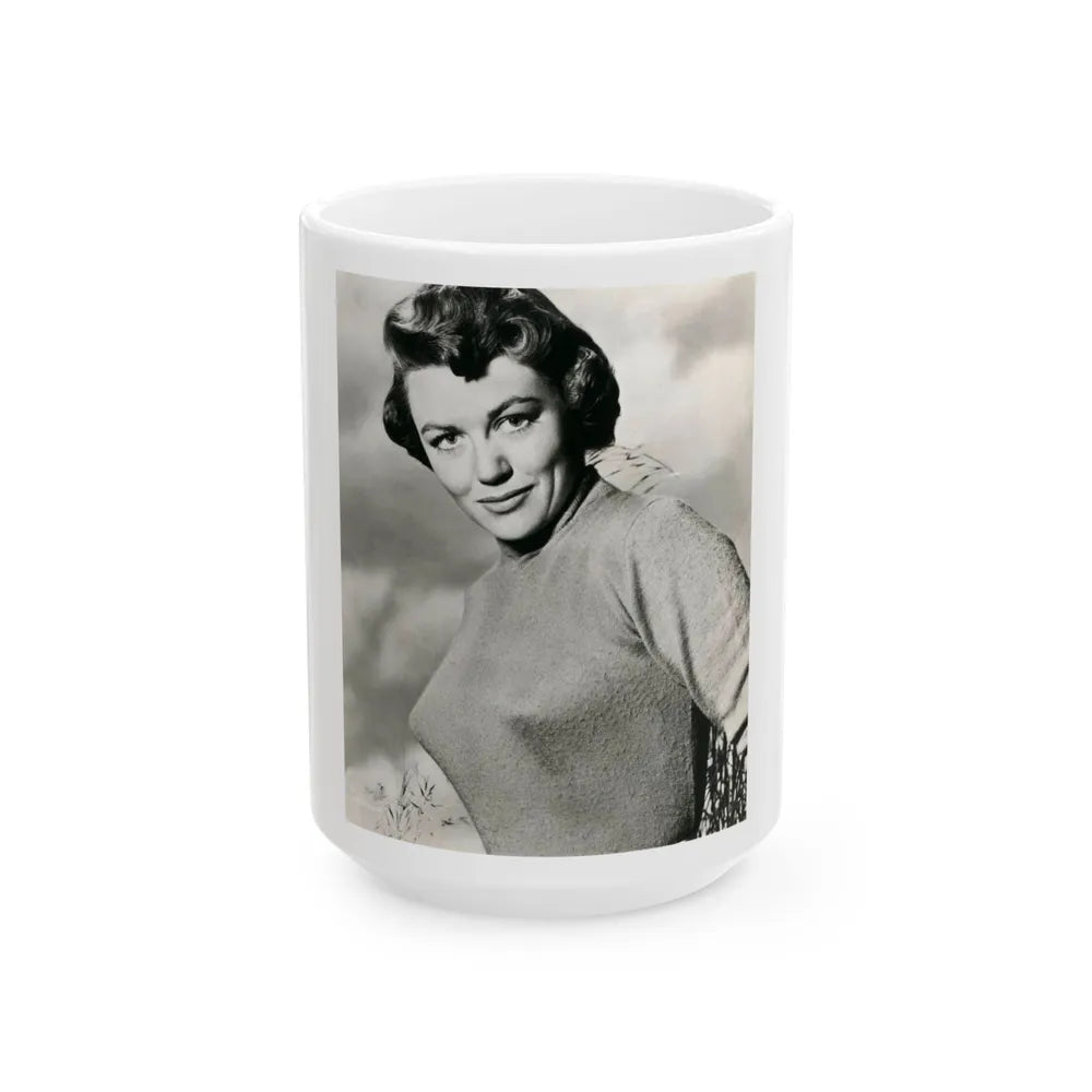 Dorothy Malone #153 (Vintage Female Icon) White Coffee Mug-15oz-Go Mug Yourself