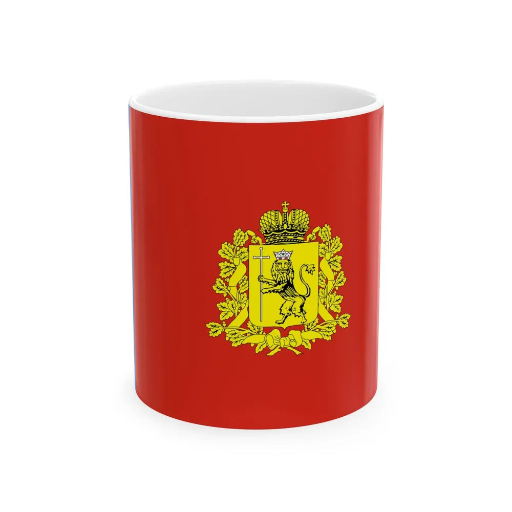 Flag of Vladimir Oblast Russia - White Coffee Mug-11oz-Go Mug Yourself