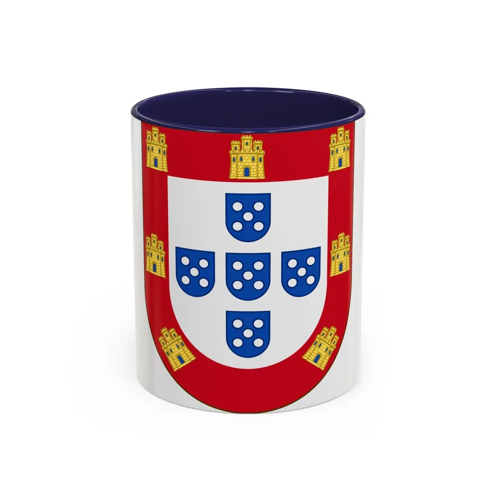 Royal Arms of Portugal - Accent Coffee Mug-11oz-Navy-Go Mug Yourself