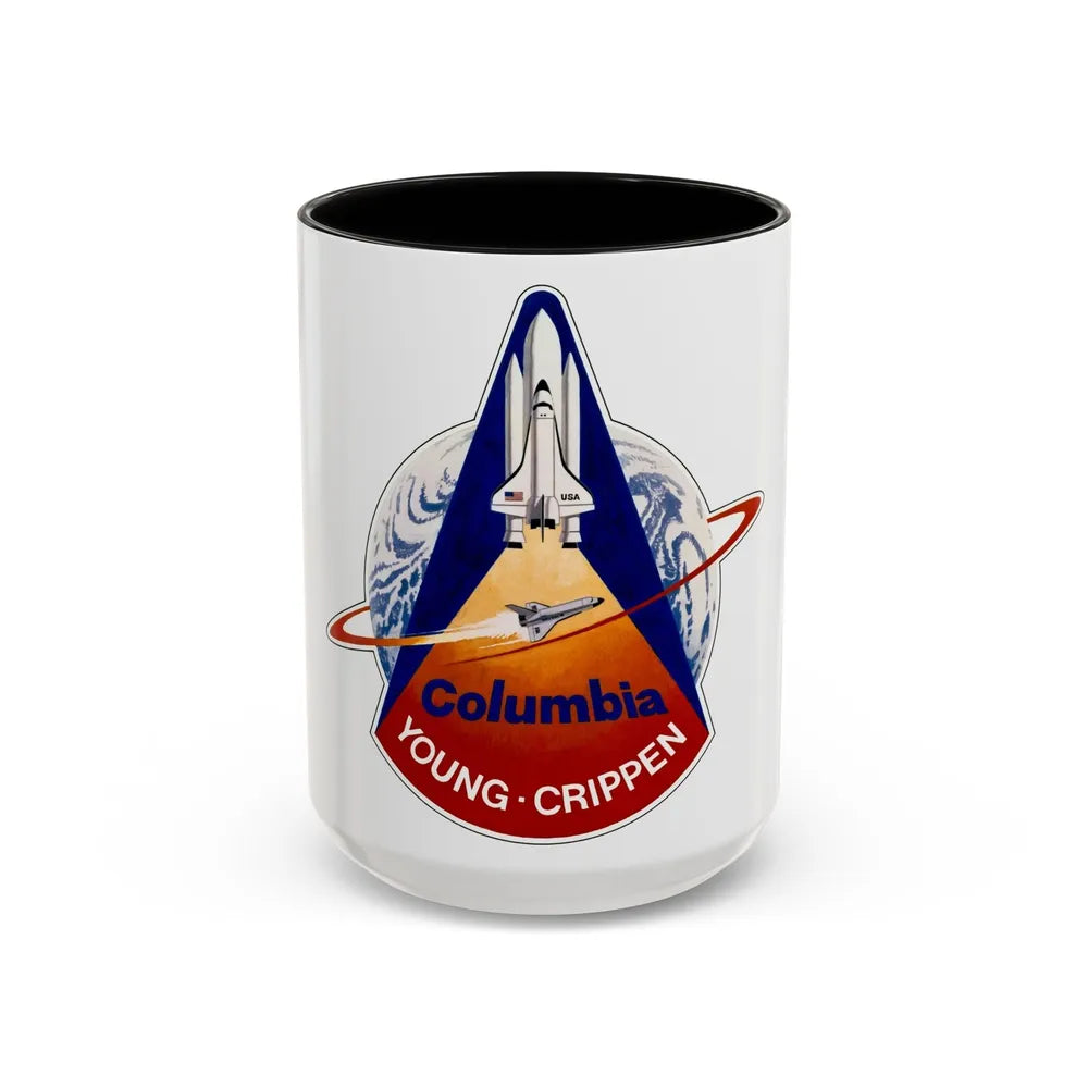 STS 1 (NASA) Accent Coffee Mug-15oz-Black-Go Mug Yourself