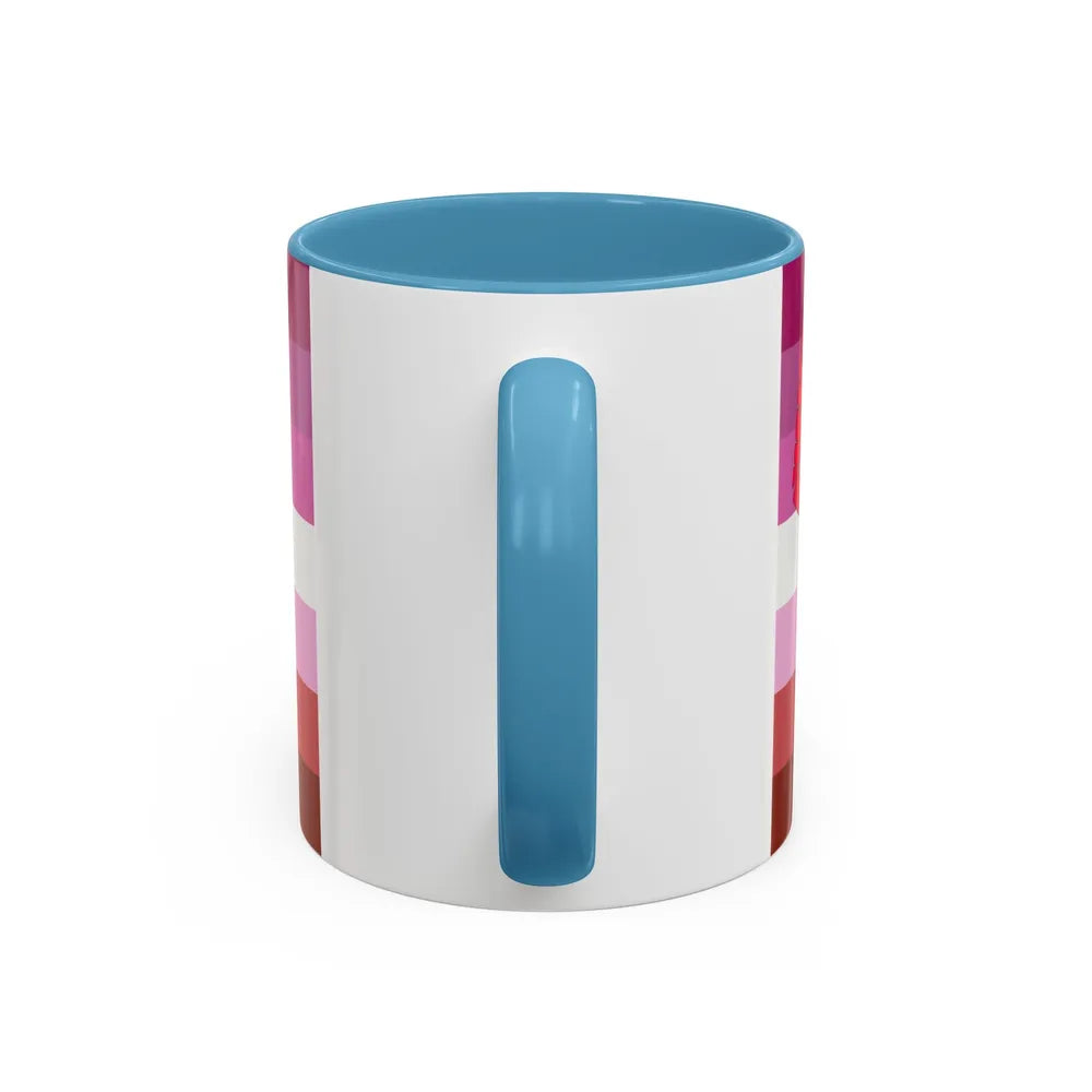 Lipstick lesbian Pride Flag - Accent Coffee Mug-Go Mug Yourself