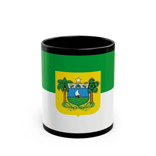 Flag of Rio Grande do Norte Brazil - Black Coffee Mug-11oz-Go Mug Yourself