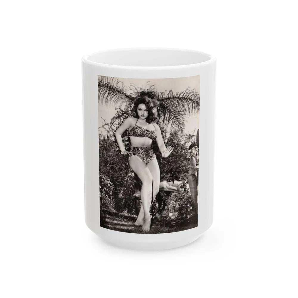 Julie Newmar #586 (Vintage Female Icon) White Coffee Mug-15oz-Go Mug Yourself