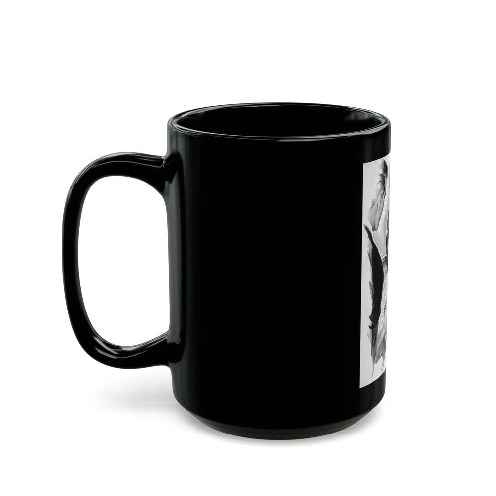 Comedienne, interior magazine illustration - Black Coffee Mug-Go Mug Yourself