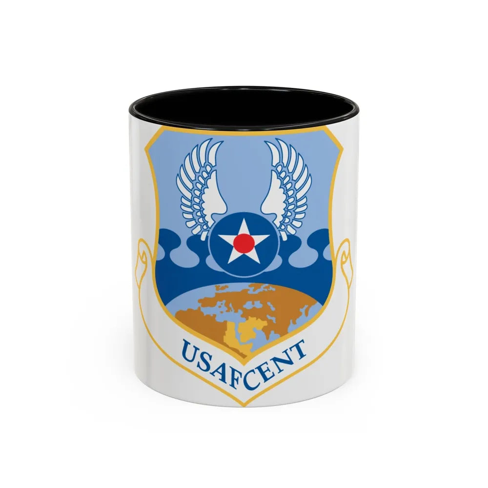 USAFCENT (U.S. Air Force) Accent Coffee Mug-11oz-Black-Go Mug Yourself