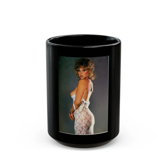 Linda Blair #223 - Topless (Vintage Female Icon) Black Coffee Mug-15oz-Go Mug Yourself