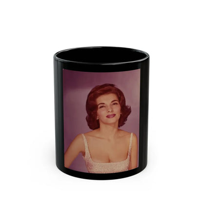 Nancy Kovack #45 (Vintage Female Icon) Black Coffee Mug-11oz-Go Mug Yourself