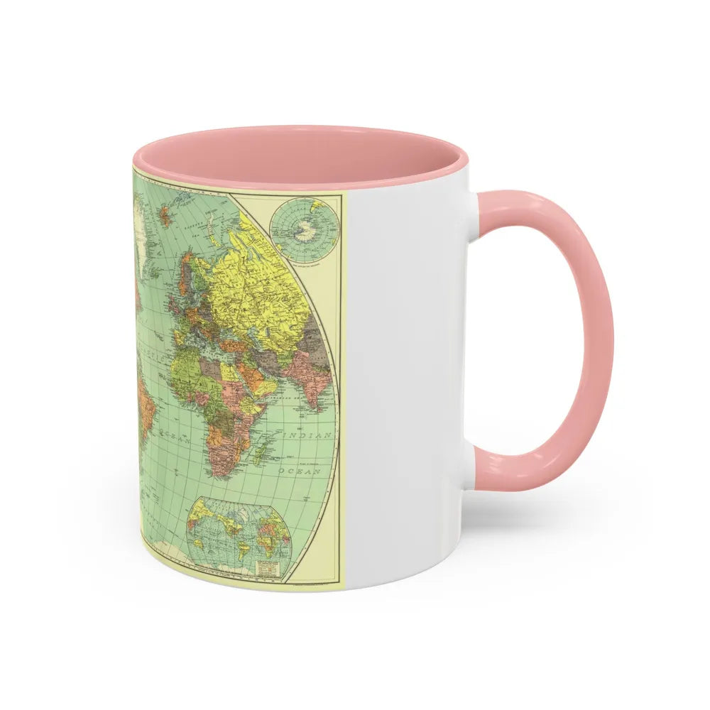 World Map (1932) (Map) Accent Coffee Mug-Go Mug Yourself