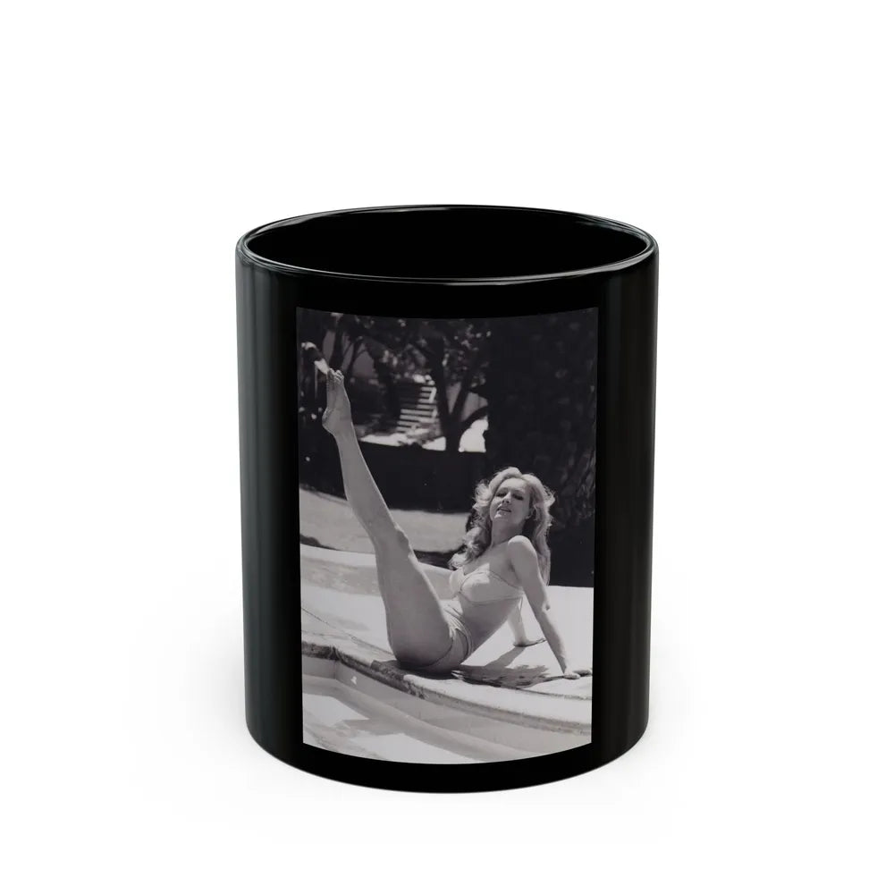 Julie Newmar #342 (Vintage Female Icon) Black Coffee Mug-11oz-Go Mug Yourself