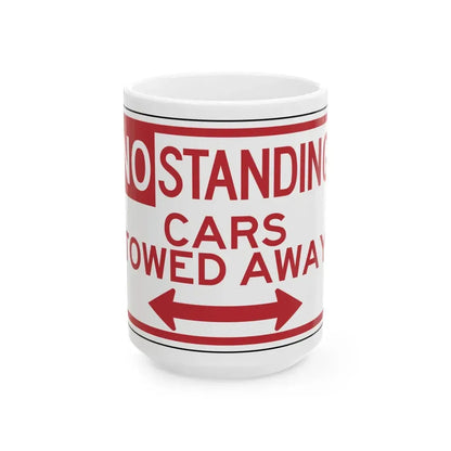 BDOT R7-4DT (Maryland) (Road Sign) White Coffee Mug 15oz - Go Mug Yourself