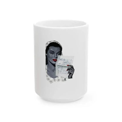Be Careful, Mrs. Williams (1), Cosmopolitan, July 1947 - White Coffee Mug 15oz - Go Mug Yourself