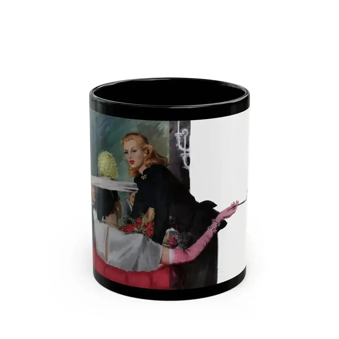 Be Careful, Mrs. Williams (2), Cosmopolitan, July 1947 - Black Coffee Mug 11oz - Go Mug Yourself