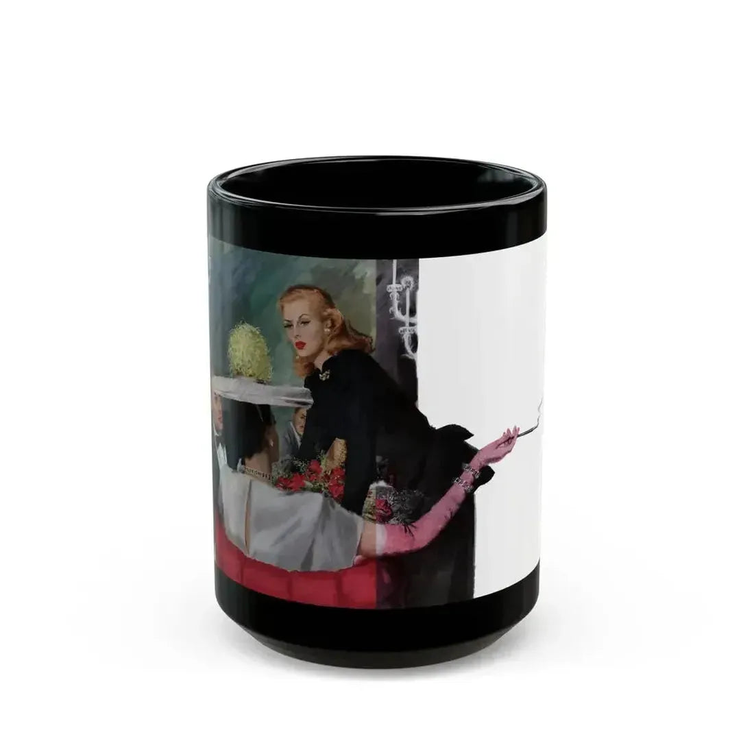 Be Careful, Mrs. Williams (2), Cosmopolitan, July 1947 - Black Coffee Mug 15oz - Go Mug Yourself