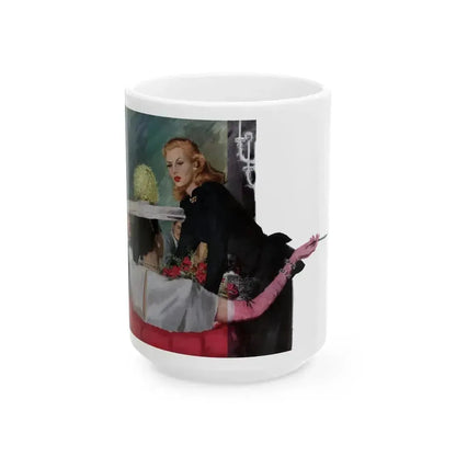 Be Careful, Mrs. Williams (2), Cosmopolitan, July 1947 - White Coffee Mug 15oz - Go Mug Yourself