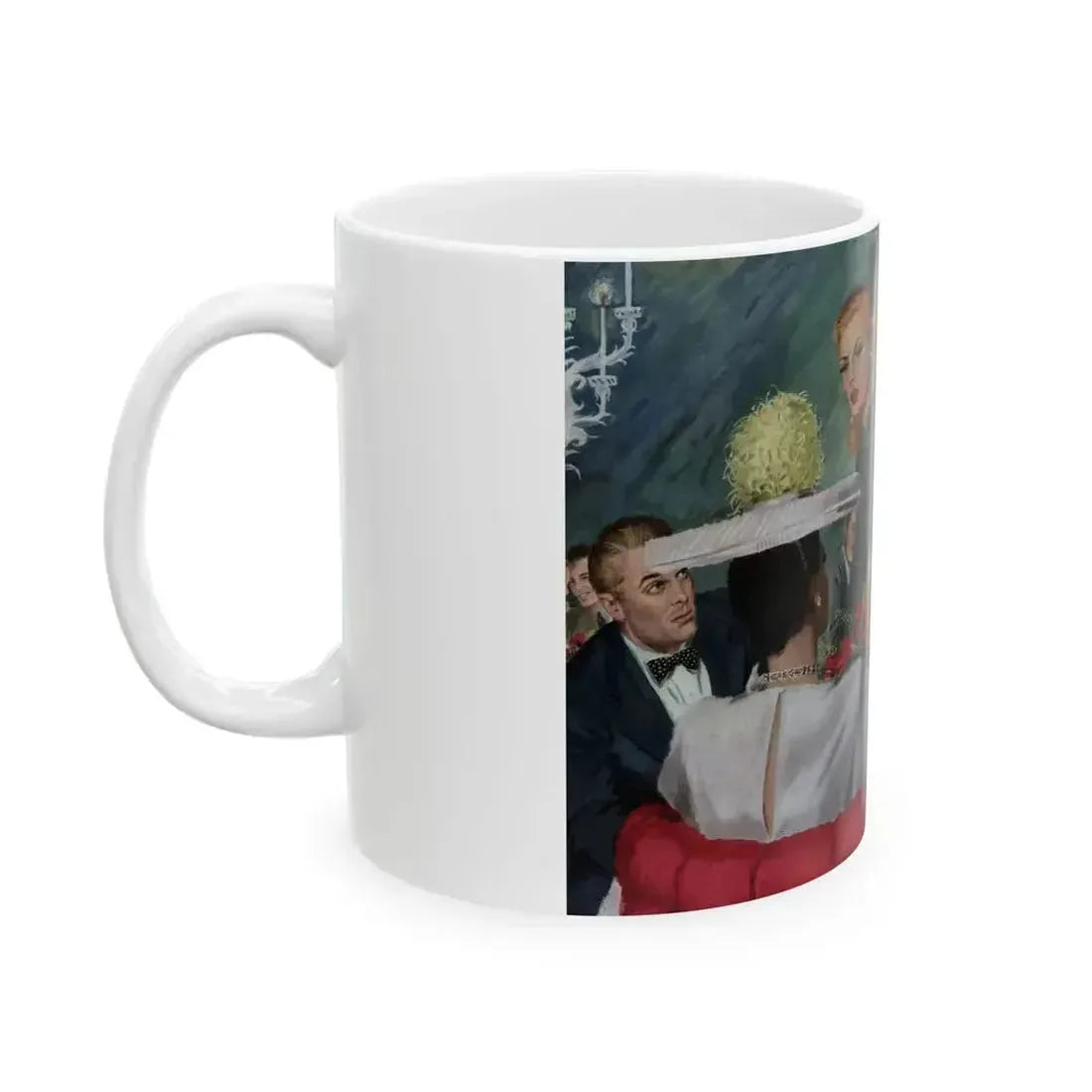 Be Careful, Mrs. Williams (2), Cosmopolitan, July 1947 - White Coffee Mug - Go Mug Yourself