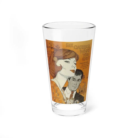 Be Careful What You Say, Woman's Day, January 1961 (Magazine Illustration) Pint Glass 16oz 16oz - Go Mug Yourself