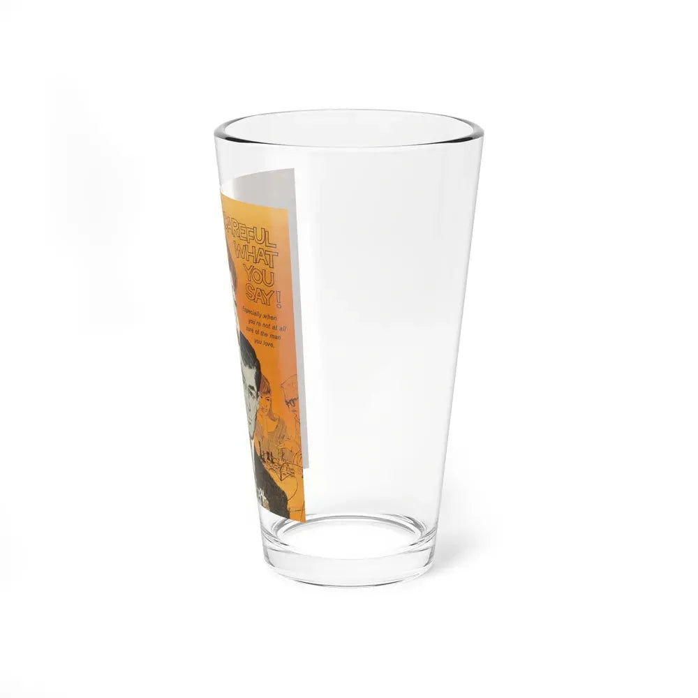 Be Careful What You Say, Woman's Day, January 1961 (Magazine Illustration) Pint Glass 16oz - Go Mug Yourself