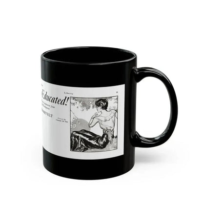 Be Curious And Educated, Liberty magazine, July 2, 1932 - Black Coffee Mug - Go Mug Yourself