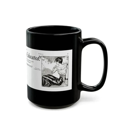 Be Curious And Educated, Liberty magazine, July 2, 1932 - Black Coffee Mug - Go Mug Yourself