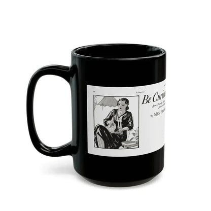 Be Curious And Educated, Liberty magazine, July 2, 1932 - Black Coffee Mug - Go Mug Yourself