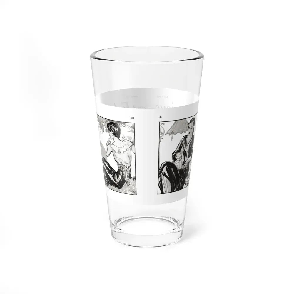 Be Curious And Educated, Liberty magazine, July 2, 1932 (Magazine Illustration) Pint Glass 16oz - Go Mug Yourself