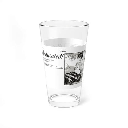 Be Curious And Educated, Liberty magazine, July 2, 1932 (Magazine Illustration) Pint Glass 16oz - Go Mug Yourself