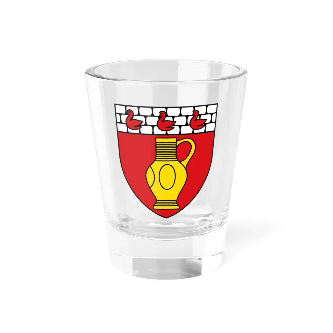 BE Raeren COA (Belgium) (Coat of Arms) Shot Glass 1.5oz 1.5oz - Go Mug Yourself