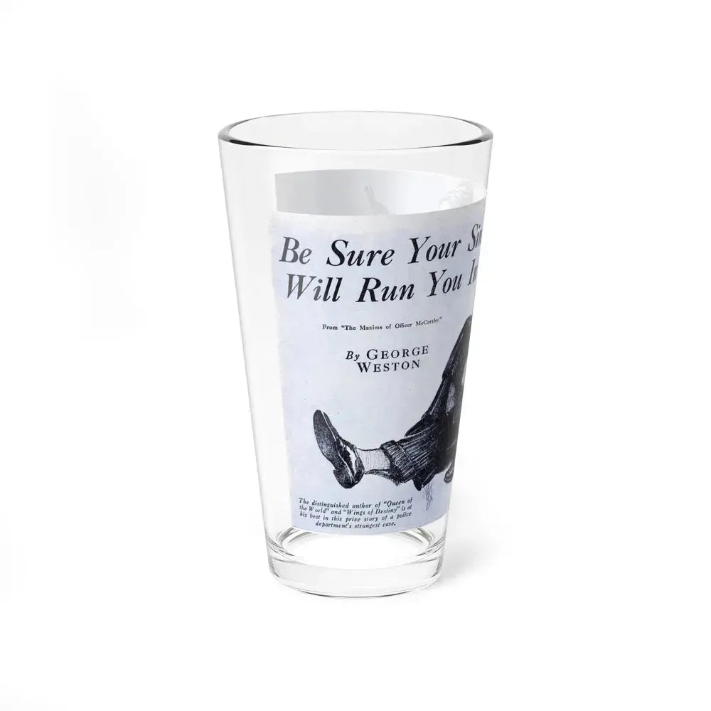 Be Sure Your Sin Will Run You In (1), Blue Book Magazine, March 1940 (Magazine Illustration) Pint Glass 16oz - Go Mug Yourself