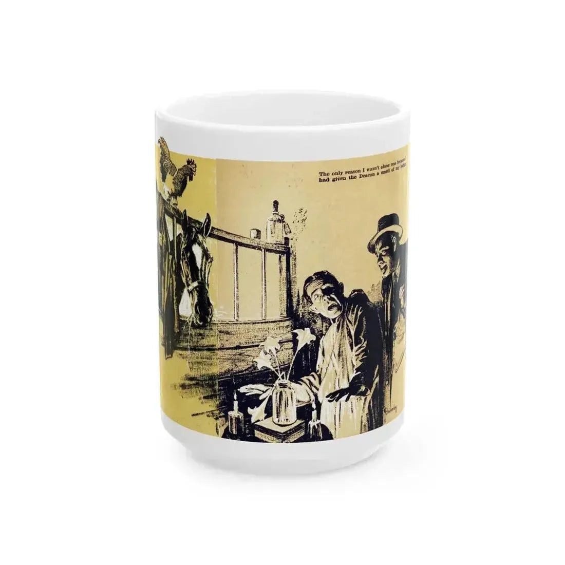 Be Sure Your Sin Will Run You In (2), Blue Book Magazine, March 1940 - White Coffee Mug 15oz - Go Mug Yourself
