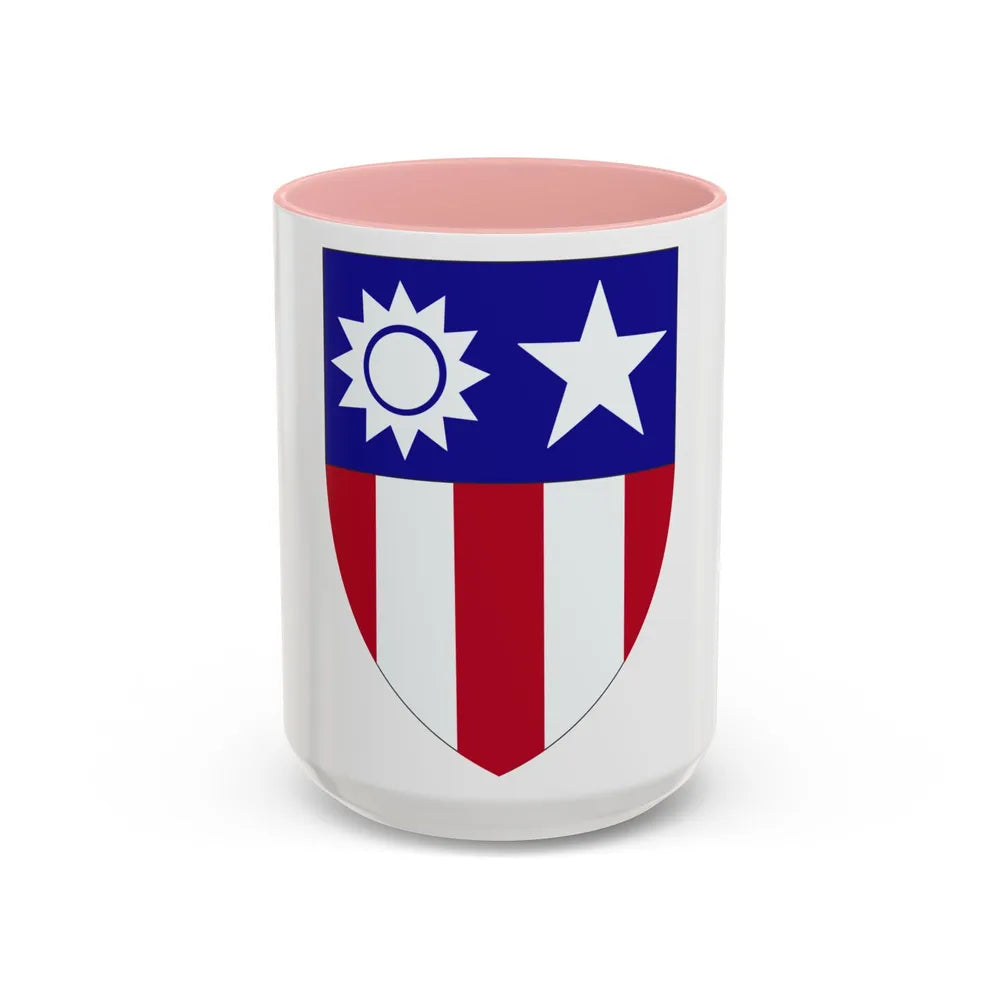 ChinaBurmaIndia Theater (U.S. Army) Accent Coffee Mug-15oz-Pink-Go Mug Yourself