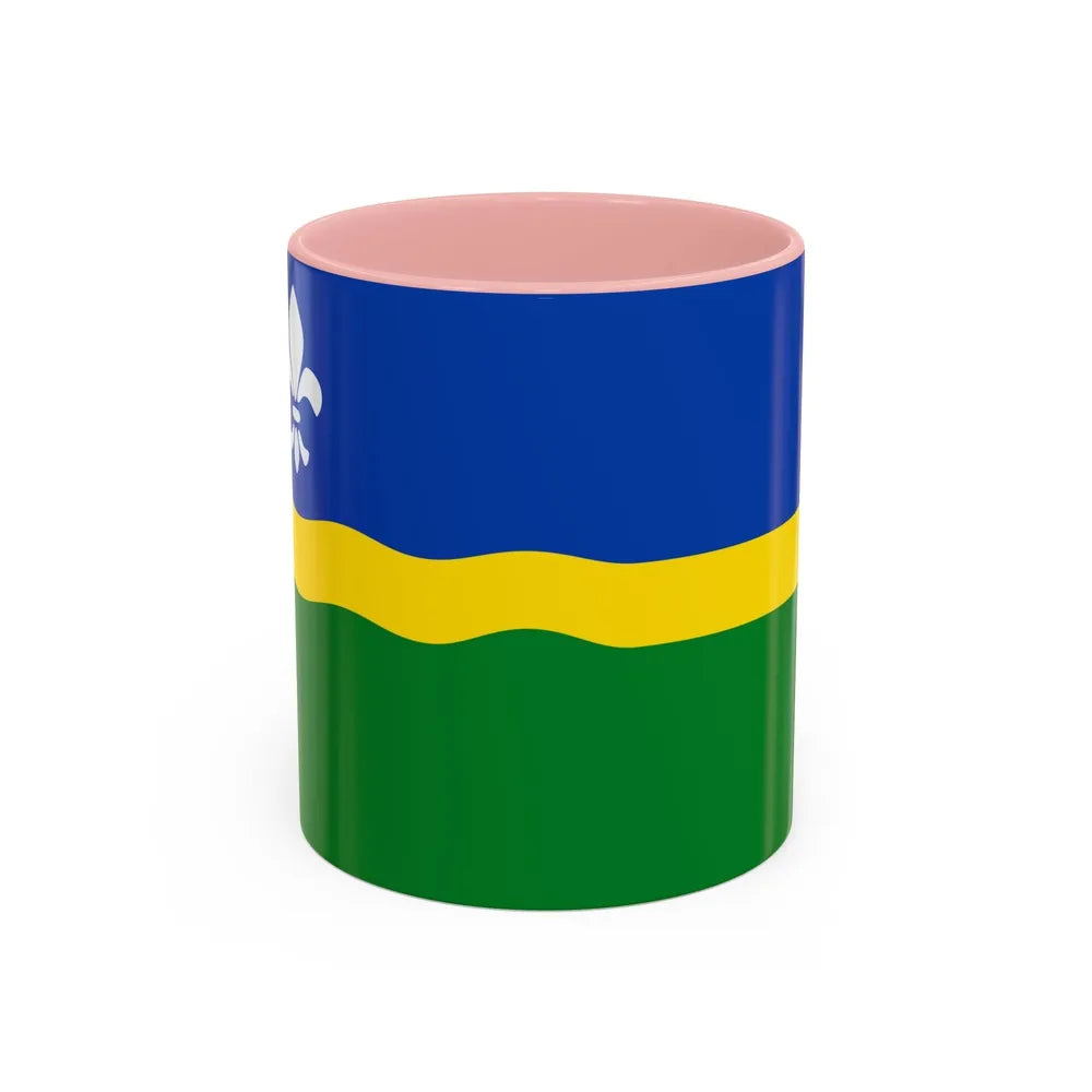 Flag of Flevoland Netherlands - Accent Coffee Mug-11oz-Pink-Go Mug Yourself