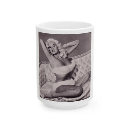 Jayne Mansfield #225 (Vintage Female Icon) White Coffee Mug-15oz-Go Mug Yourself