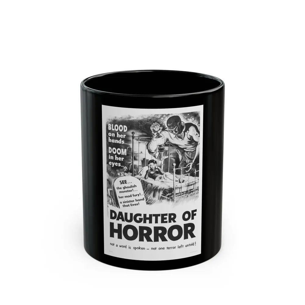 DAUGHTER OF HORROR (DEMENTIA) 1955 Movie Poster - Black Coffee Mug-11oz-Go Mug Yourself