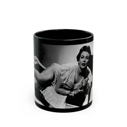 Hazel Court #111 (Vintage Female Icon) Black Coffee Mug-11oz-Go Mug Yourself