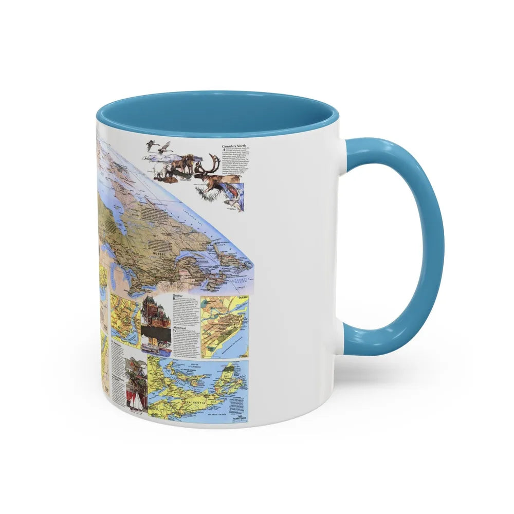 Canada - Vacationlands (1985) (Map) Accent Coffee Mug-Go Mug Yourself