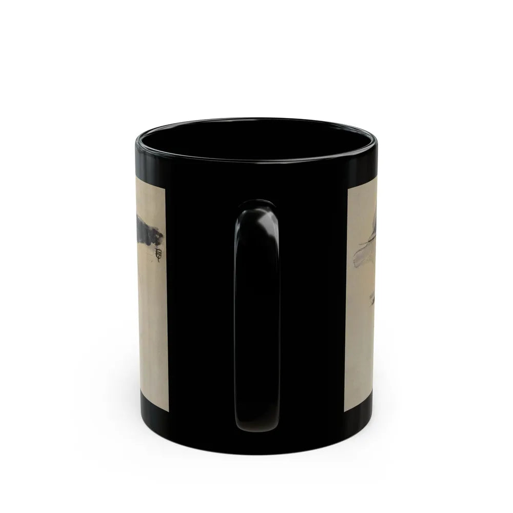 Escaping the Snow - Black Coffee Mug-Go Mug Yourself