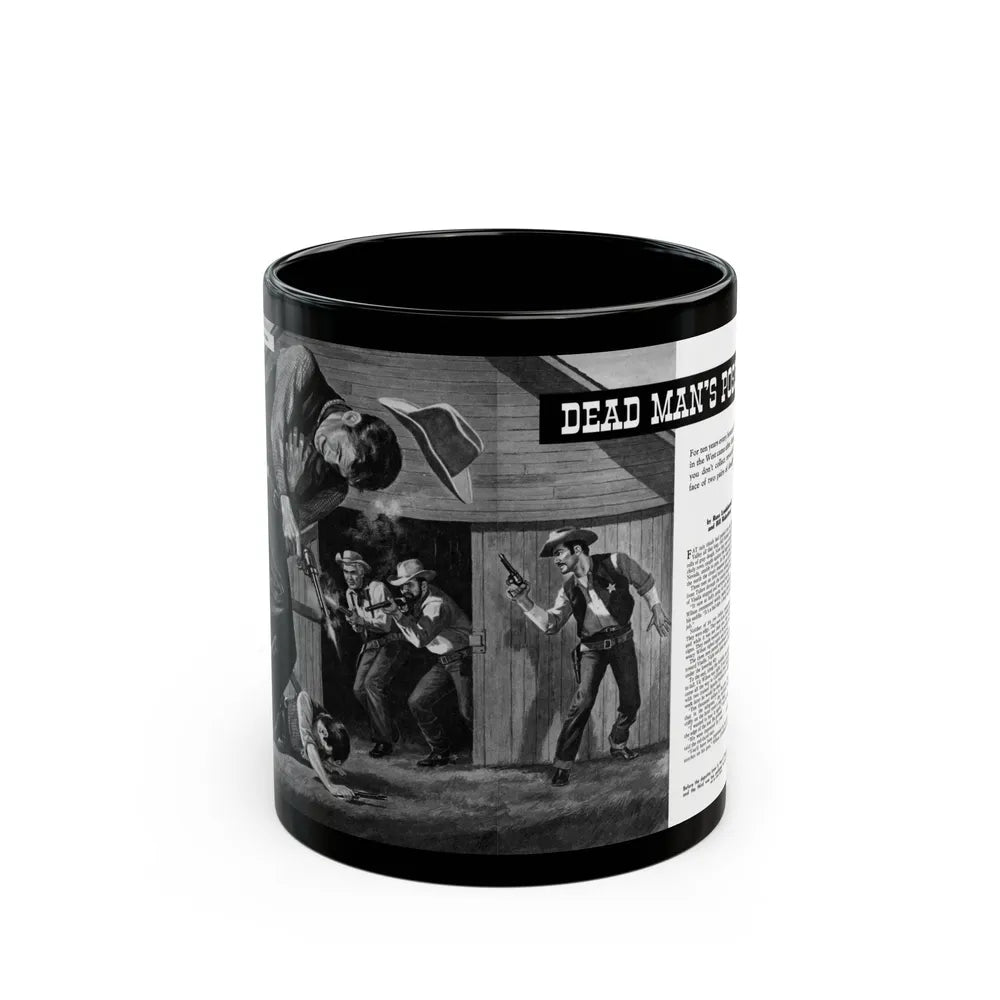 Dead Man's Posse, Men magazine, August 1958 - Black Coffee Mug-11oz-Go Mug Yourself